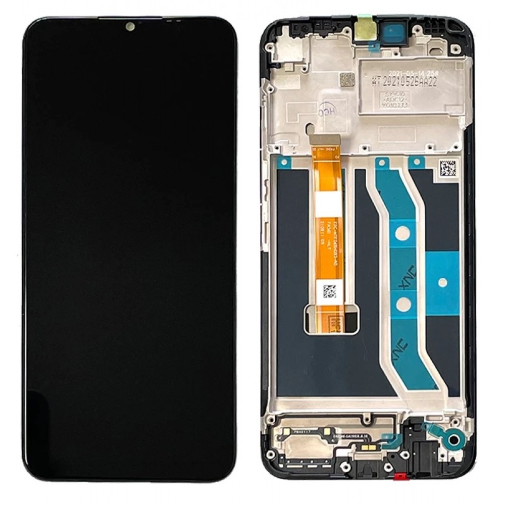 VETRO TOUCH DISPLAY FRAME PER OPPO REALME C21Y C25Y RMX3261 RMX3263 NERO - Foto 5